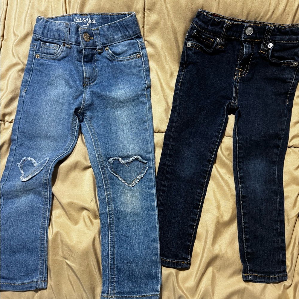 7for all mankind and cat & Jack toddler jeans